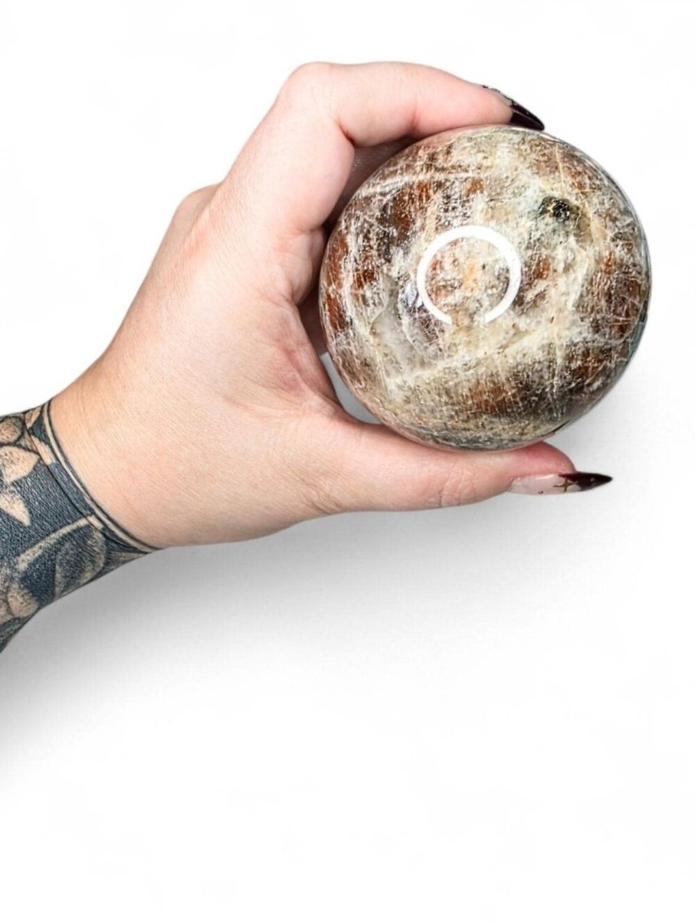 Polished Moonstone Sphere - Cream, Light Blue-Gray Tones